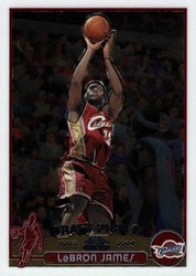 LeBron James Topps Chrome basketball card